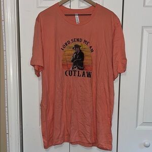 Bella Canvas Outlaw Graphic Tee in Orange